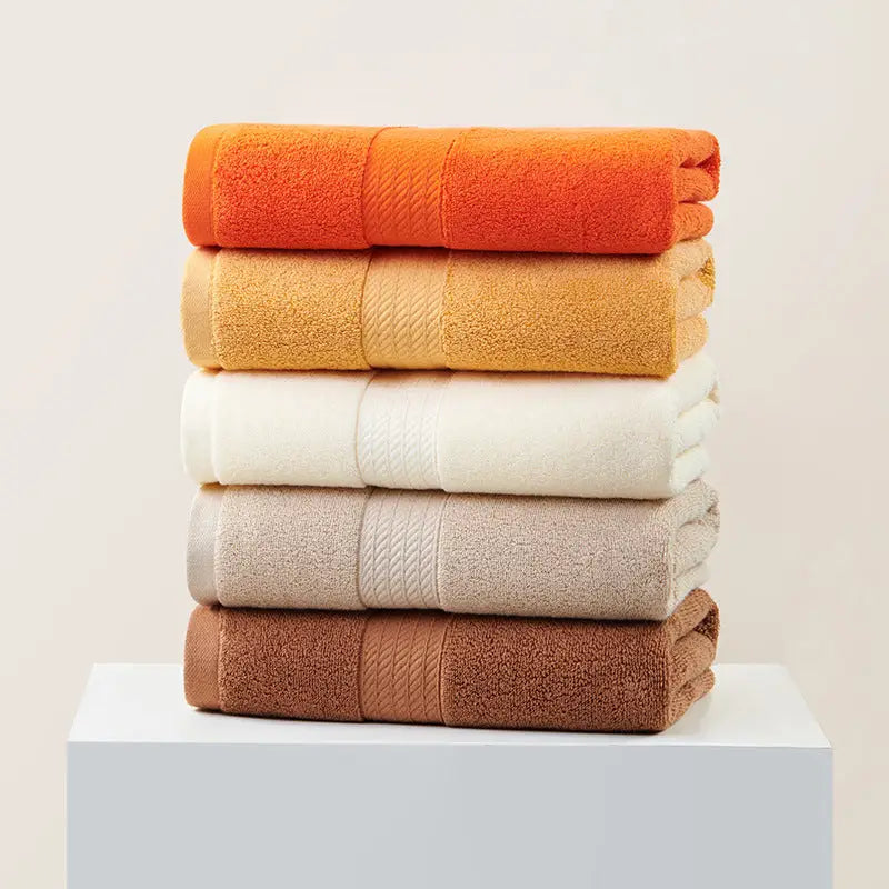 White Premium Thick Cotton Bath Towel for Adults - Soft and Absorbent Bathroom Towel - Home & Garden > Bathroom