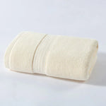 White Premium Thick Cotton Bath Towel for Adults - Soft and Absorbent Bathroom Towel - Home & Garden > Bathroom