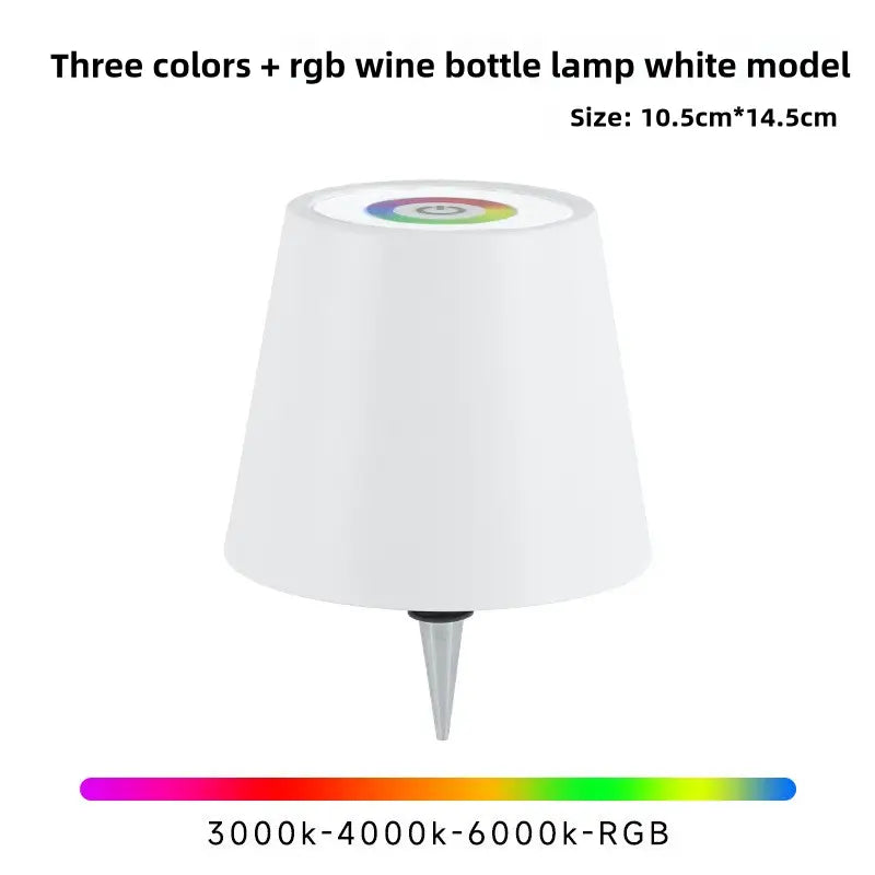 White RGB Color-Changing LED Bottle Lamp - Adjustable Smart Lighting for Home Decor - Home & Garden > Lighting > Night