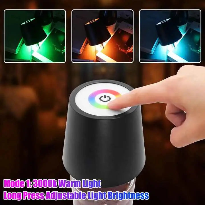 White RGB Color-Changing LED Bottle Lamp - Adjustable Smart Lighting for Home Decor - Home & Garden > Lighting > Night