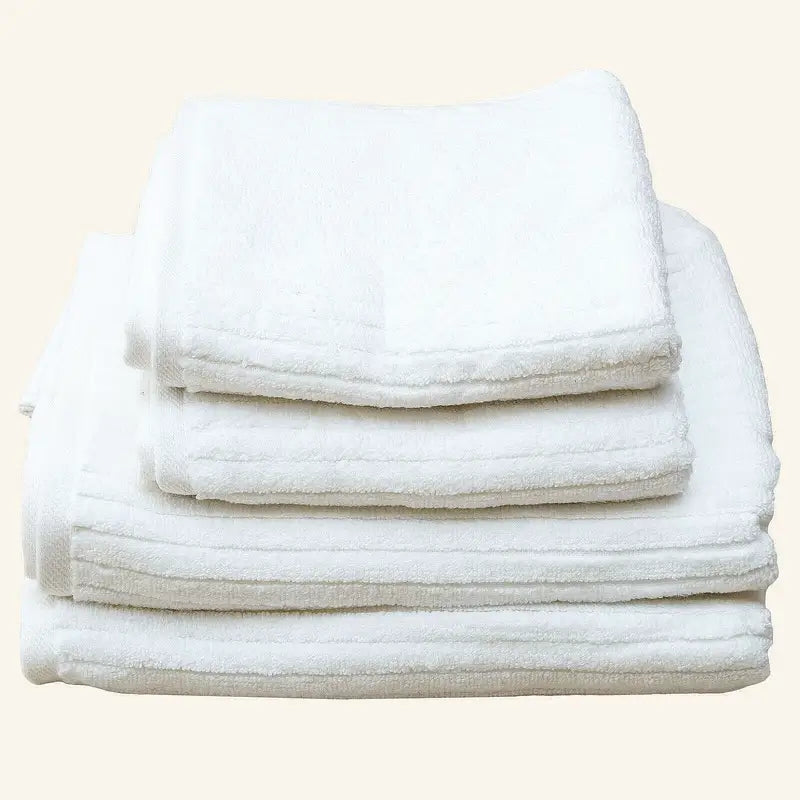 White Stripe Organic Soft 6 pcs Towel Set - Home & Garden > Bathroom Accessories