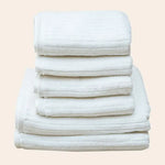 White Stripe Organic Soft 6 pcs Towel Set - Home & Garden > Bathroom Accessories