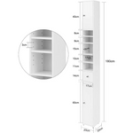 White Tall Bathroom Cabinet High Storage - Furniture > Bathroom