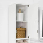 White Tall Bathroom Cabinet High Storage - Furniture > Bathroom