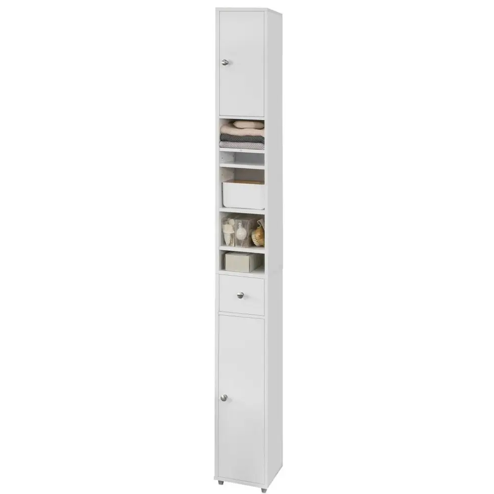 White Tall Bathroom Cabinet High Storage - Furniture > Bathroom