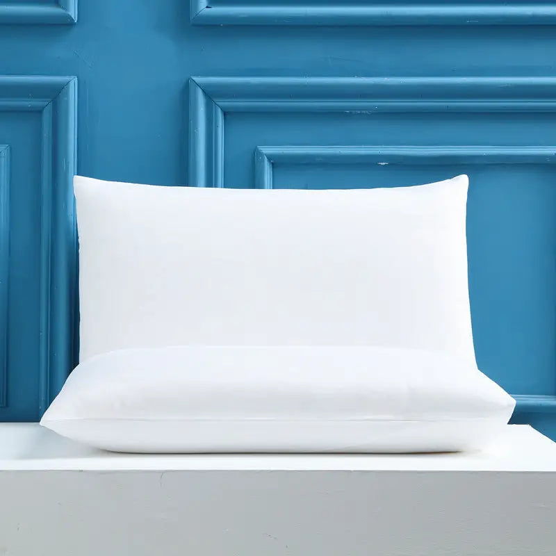 White Ultra Soft Brushed Waterproof Pillow Protectors (Set of 2) - 50x70cm Stain & Spill Guard for Bed Pillows(Note: