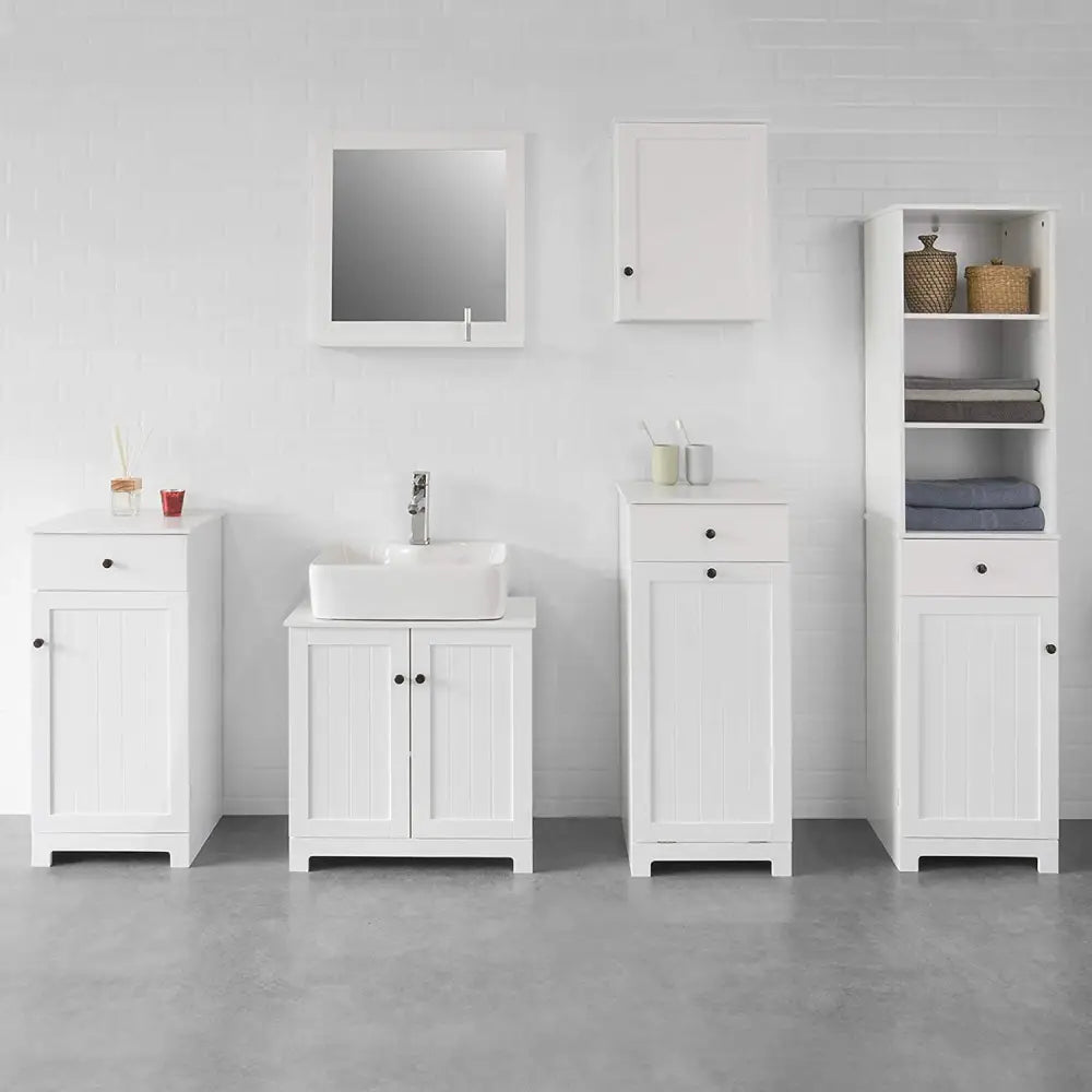 White Wall Cabinet with Door 40x52cm - Home & Garden > Storage