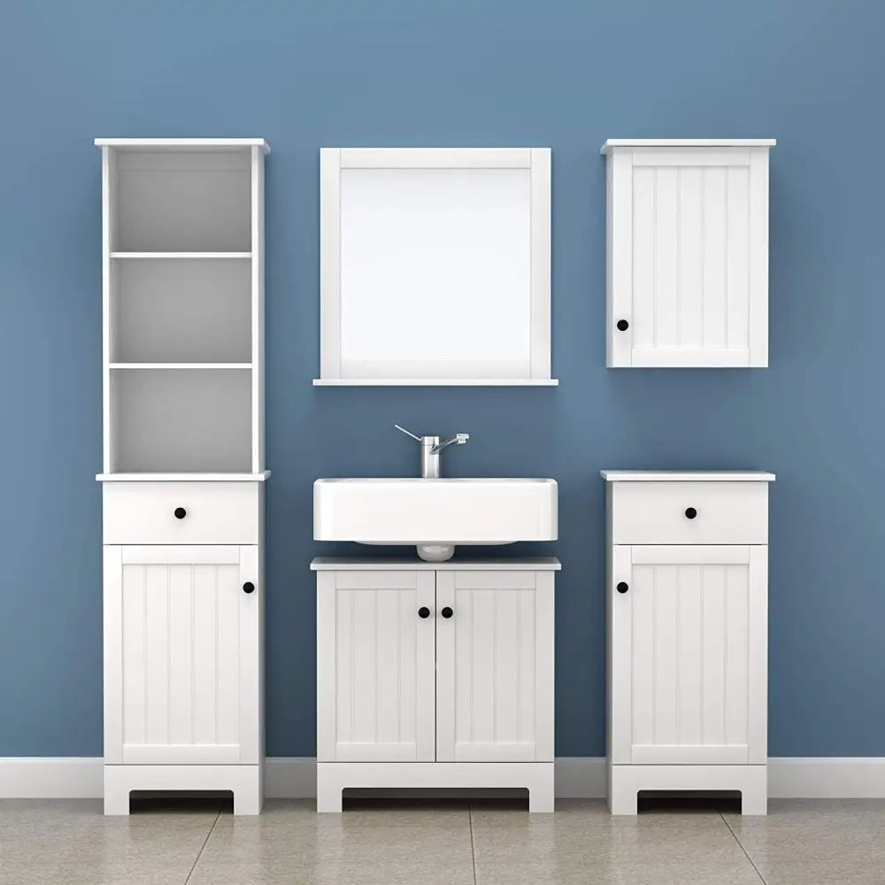 White Wall Cabinet with Door 40x52cm - Home & Garden > Storage