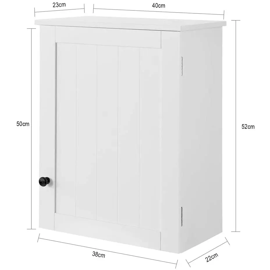 White Wall Cabinet with Door 40x52cm - Home & Garden > Storage