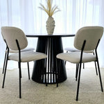White Whisper Teddy Fabric Dining Duo - Furniture > Dining > Kitchen & Dining Chairs