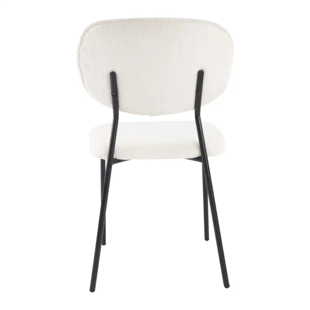 White Whisper Teddy Fabric Dining Duo - Furniture > Dining > Kitchen & Dining Chairs
