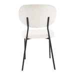White Whisper Teddy Fabric Dining Duo - Furniture > Dining > Kitchen & Dining Chairs