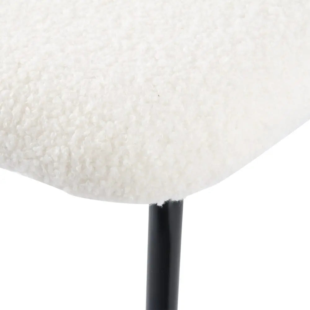 White Whisper Teddy Fabric Dining Duo - Furniture > Dining > Kitchen & Dining Chairs