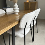 White Whisper Teddy Fabric Dining Duo - Furniture > Dining > Kitchen & Dining Chairs