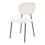 White Whisper Teddy Fabric Dining Duo - Furniture > Dining > Kitchen & Dining Chairs