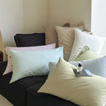 White Wide Stripes Long Staple Cotton Sateen Pillowcase Set - Jacquard Striped Pure Cotton 48x74cm (Pair) - Home &
