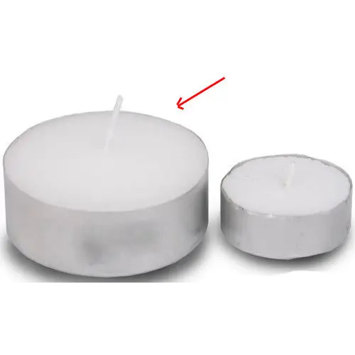 Wholesale Lot Large Tealight Candles 6cm Wide in silver foil cup 200 in a pack - Party Event Wedding BBQ Dinner