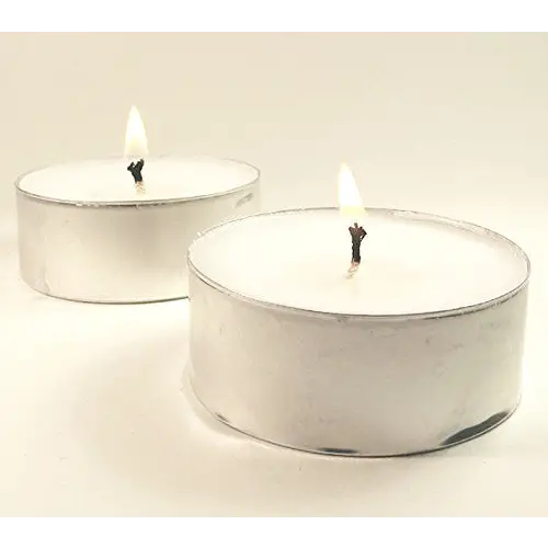 Wholesale Lot Large Tealight Candles 6cm Wide in silver foil cup 200 in a pack - Party Event Wedding BBQ Dinner