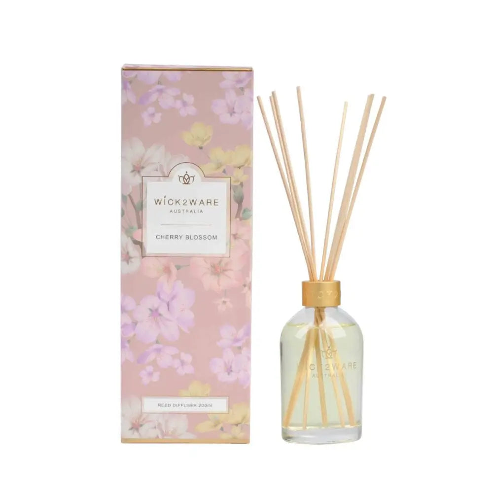 Wick2Ware Australia Fragrance Reed Diffuser Cherry blossom 200ml/7.1 fl oz - Appliances > Aroma Diffusers & Humidifiers