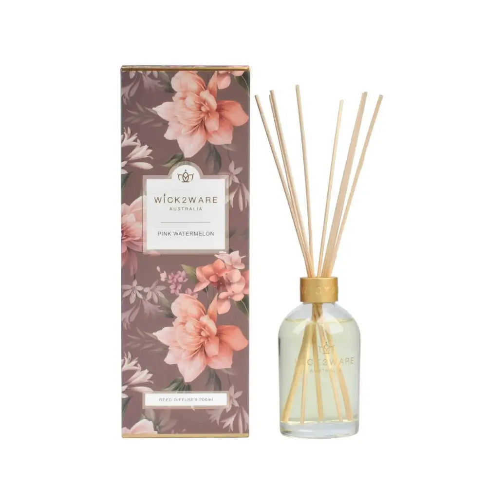 Wick2Ware Australia Fragrance Reed Diffuser Pink Watermelon 200ml/7.1 fl oz - Appliances > Aroma Diffusers & Humidifiers