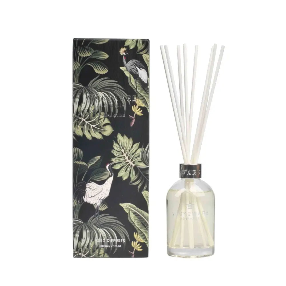 Wick2Ware Australia Reed Diffuser Jasmine and Lime 200ml/7.1 fl oz - Appliances > Aroma Diffusers & Humidifiers
