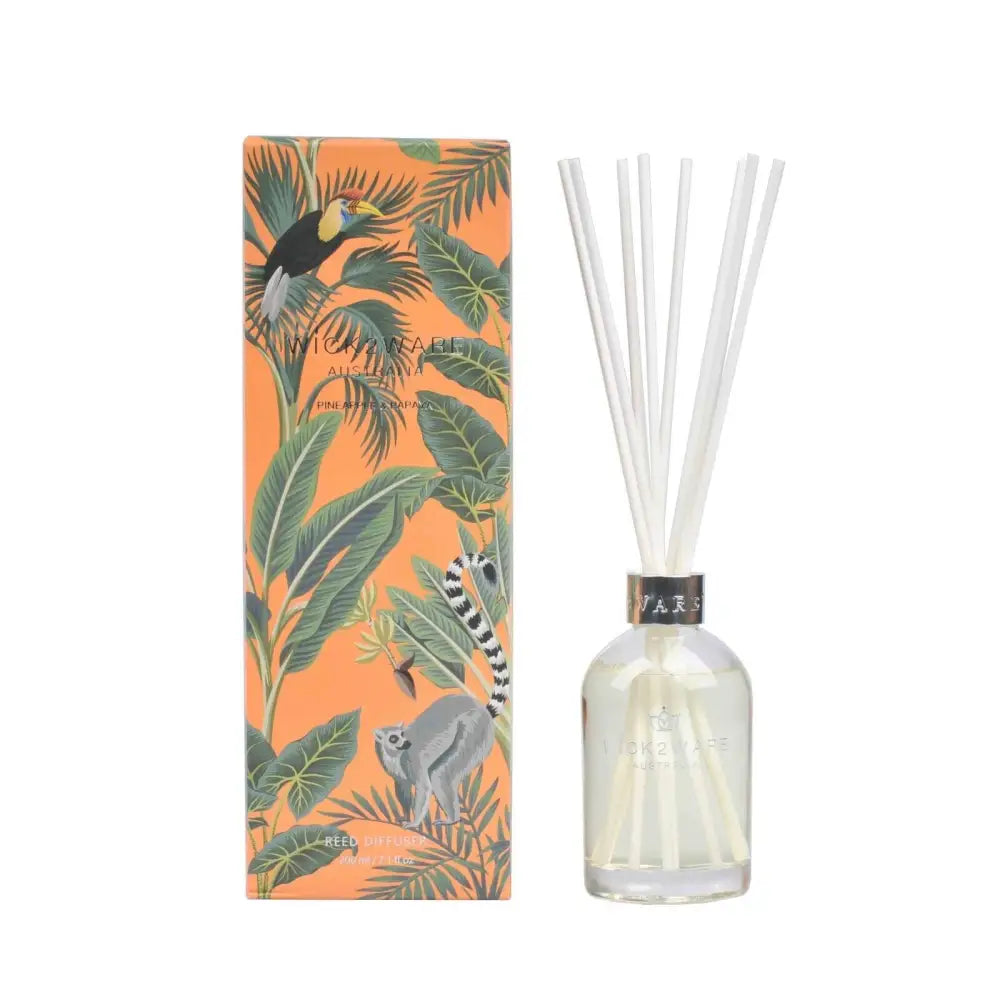 Wick2Ware Australia Reed Diffuser Pineapple and Papaya 200ml/7.1 fl oz - Appliances > Aroma Diffusers & Humidifiers