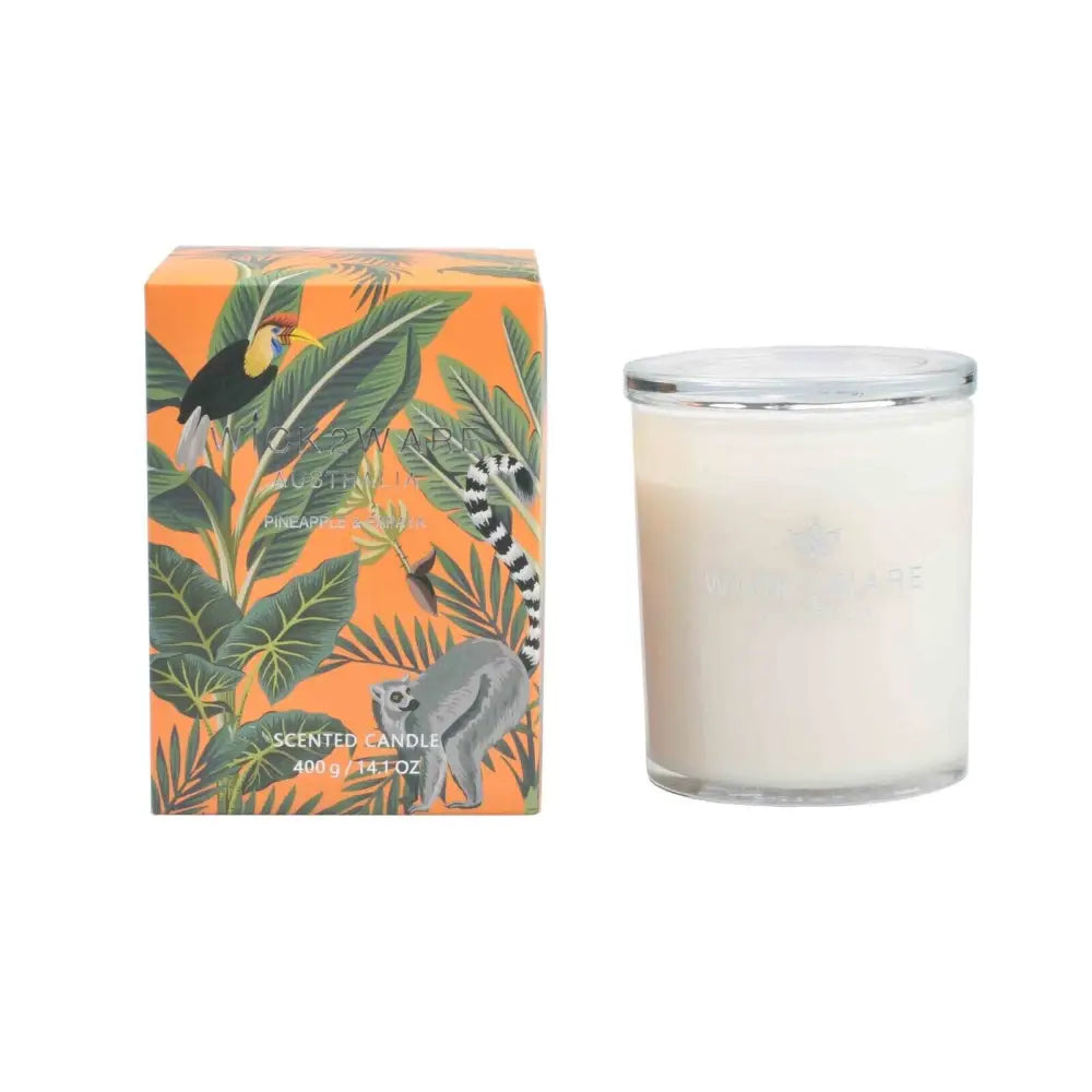 Wick2Ware Australia Scented Candle Pineapple and Papaya 400g/14.1 OZ - Home & Garden > Decor