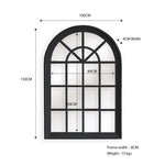 Window Style Mirror - Black Arch 100 CM x 150 CM - Home & Garden > Decor