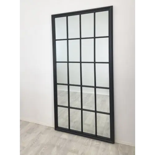 Window Style Mirror - Black Rectangle 100cm x 200cm - Home & Garden > Decor > Mirrors