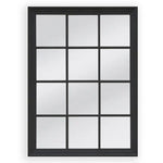 Window Style Mirror - Black Rectangle 95cm x 130cm - Home & Garden > Decor