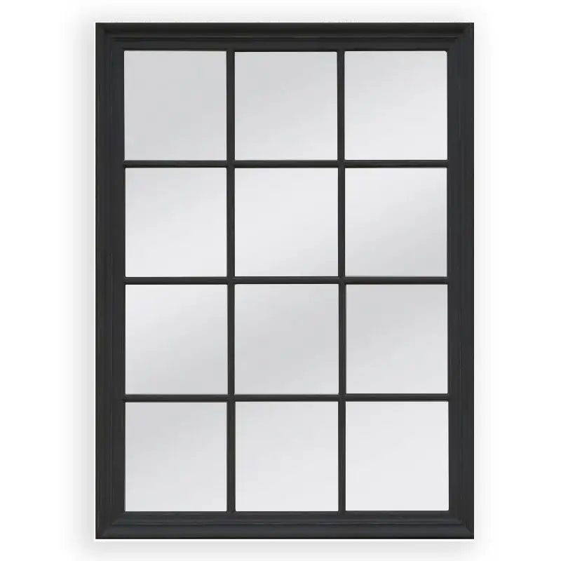 Window Style Mirror - Black Rectangle 95cm x 130cm - Home & Garden > Decor