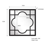 Window Style Mirror - Black Square 75cm x 75cm - Home & Garden > Decor