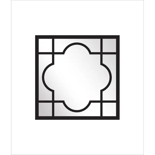 Window Style Mirror - Black Square 75cm x 75cm - Home & Garden > Decor