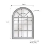 Window Style Mirror - White Arch 100 CM x 150 CM - Home & Garden > Decor