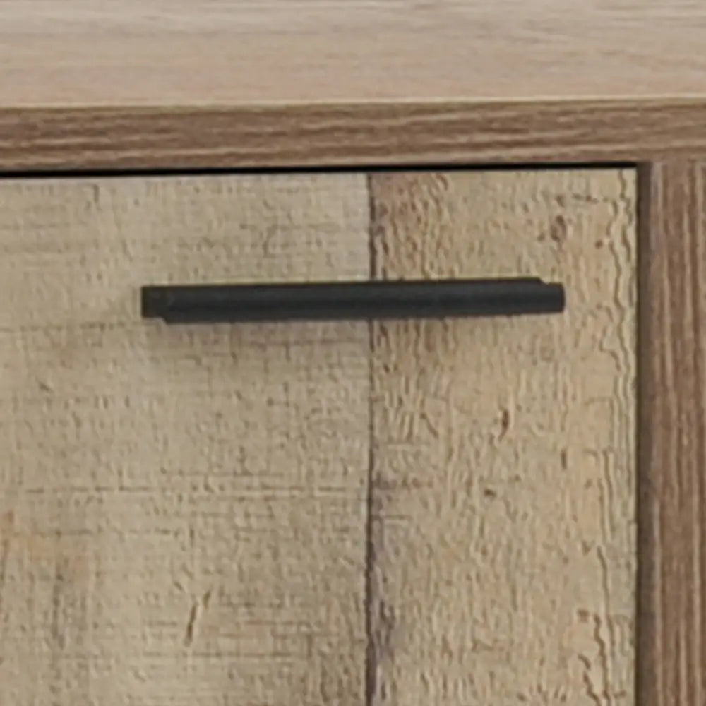 Wine Cabinet with 2 Strorage and open Selves Bar Cabinet Cupboard in Oak Colour - Furniture > Living Room