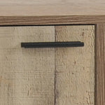 Wine Cabinet with 2 Strorage and open Selves Bar Cabinet Cupboard in Oak Colour - Furniture > Living Room
