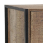 Wine Cabinet with 2 Strorage and open Selves Bar Cabinet Cupboard in Oak Colour - Furniture > Living Room