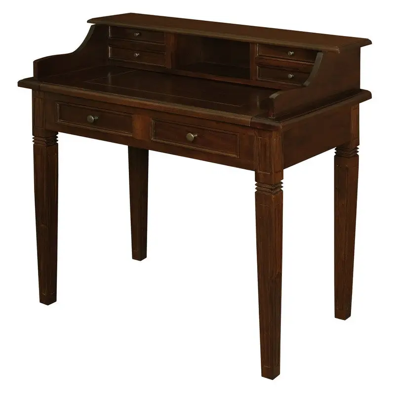 Winston 6 Drawer Solid Timber Writing Desk (Mahogany) - Furniture > Office