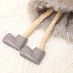 Winter Angel Ornament with Gold Glitter Wings and White Scarf - Christmas Tree Hanging Decoration 15*9 cm White colour