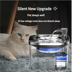 Wired Intelligent Pet Water Fountain with Quiet Sensor and Filter Set – USB Plug Included - Pet Care > Cat Supplies >