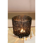 Wired Mesh Tealight Black Candle Holders - Set of 3 - Home & Garden > Decor