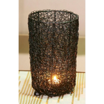 Wired Mesh Tealight Black Candle Holders - Set of 3 - Home & Garden > Decor