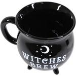 Witches Brew Black Cauldron Coffee Mug Cup With Moon & Stars - Home & Garden > Kitchenware