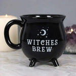 Witches Brew Black Cauldron Coffee Mug Cup With Moon & Stars - Home & Garden > Kitchenware
