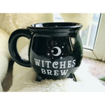 Witches Brew Black Cauldron Coffee Mug Cup With Moon & Stars - Home & Garden > Kitchenware