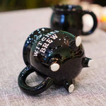 Witches Brew Black Cauldron Coffee Mug Cup With Moon & Stars - Home & Garden > Kitchenware