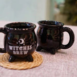 Witches Brew Black Cauldron Coffee Mug Cup With Moon & Stars - Home & Garden > Kitchenware