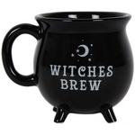 Witches Brew Black Cauldron Coffee Mug Cup With Moon & Stars - Home & Garden > Kitchenware