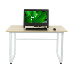 Wood & Steel Solid Computer Desk Home Office Furniture - Furniture > Office
