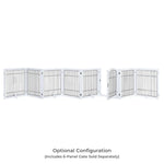 Wooden Dog Pen and Pet Gate Two-Panel Extension White - Pet Care > Dog Supplies > Dog Playpens & Gates